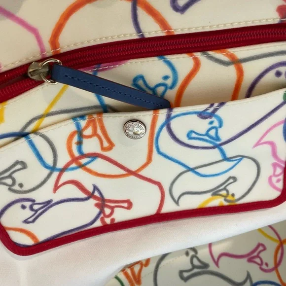 Dooney & Bourke Colorful Duck Print Tote - Picture 4 of 7